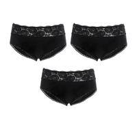 Culottes menstruelles en coton 4 couches anti-fuites, protections absorbantes taille haute for incontinence, douces for la peau(3pcs-black,L)