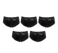 Culottes menstruelles en coton 4 couches anti-fuites, protections absorbantes taille haute for incontinence, douces for la peau(5pcs-black,M)