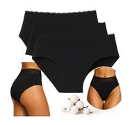 Culottes Menstruelles en Coton Bio, Lot de 3, Lavable et Réutilisable, Ultra Absorbant, sous-Vêtements Féminins (M)