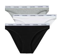 Calvin Klein 3 Pack Bikini (Low-Rise) 000QD5207E Culottes, Multicolore (Black/White/Grey Heather), XL Femme