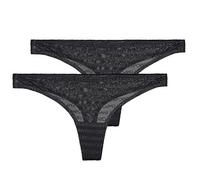 Culottes & slips femmes Emporio Armani ALL OVER LOGO MESH X2 Noir EU S