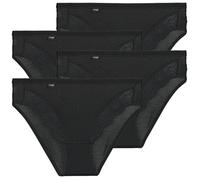 Culottes & slips femmes Sloggi Romance Tai PACK DE 4 Noir FR 40