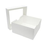 Culpitt Lot de 10 boîtes à gâteau de 30,5 cm avec couvercle à fenêtre transparente | Boîtes à gâteaux robustes de qualité alimentaire pour gâteaux de célébration et d'anniversaire - 30,5 x 30,5 x 15,2