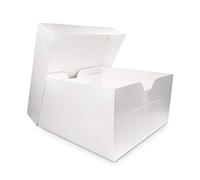 Culpitt - Lot de 10 boîtes à gâteaux, blanc, 30,5 cm de côté