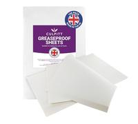 Culpitt Lot de 100 feuilles de papier sulfurisé prédécoupées pour présenter, congeler ou servir des cookies, gâteaux, pâtisseries, sandwichs - 25 cm x 36 cm - Blanc
