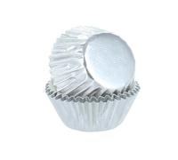 Culpitt Lot de 200 mini caissettes à cupcakes argentées doublées d'aluminium pour gâteaux féériques et friandises de taille bouchée