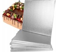 Culpitt | Plaque à gâteaux QUADRAT 40x40 cm SREBRN - Stable et élégante - Set de 5 pièces