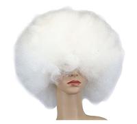 Culry Cosplay Party Perruque Rouge Vert Pupple Rose Bleu Blue Blanc Jaune Dance Afro Wigs Synthétique(Style 6)