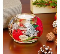 CULT at home Dreamlight Photophore décoratif pour Noël - Bougies chauffe-plat en verre X Mas Snowflake Flocon de neige - Ø 8 cm Hauteur 6 cm