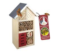 CULT at home hôtel à Insectes - Hauteur 26 cm - Maison Abeilles Sauvages chrysope coccinelles et Papillons - nichoir a Abeilles