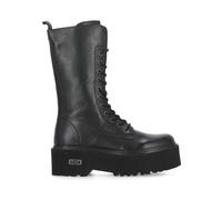 Cult - Bottes Noires en Cuir avec Lacets Avant - Femme - Chaussures - Noir - Taille: 36 EU
