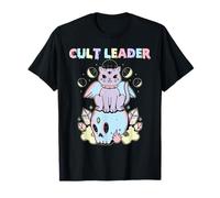 Cult Leader Pastel Gothique Chat Crâne Occulte T-Shirt