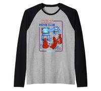 Cult Movie Club Poltergeist Retro Vintage Funny Adult Humor Manche Raglan