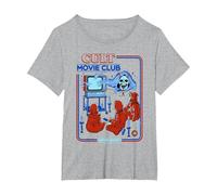 Cult Movie Club Poltergeist Retro Vintage Funny Adult Humor T-Shirt, Femme Grandes Tailles, Gris Chiné, 2X
