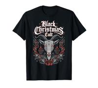 Culte de Noël noir gothique satanique anti-Noël T-Shirt