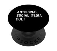 Culte des médias Sociaux antisociaux (déclaration de désintoxication numérique) PopSockets PopGrip Adhésif