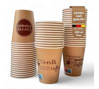 Cultimo Gobelets jetables en carton pour café à emporter - 100-200-300-400 ml, café à emporter pour le thé et le café, gobelets jetables, gobelets en papier, gobelets à café (200, 300 ml-12 oz)