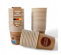 Cultimo Gobelets jetables en carton pour café à emporter - 100-200-300-400 ml, café à emporter pour le thé et le café, gobelets jetables, gobelets en papier, gobelets à café (1000, 100 ml)