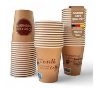 Cultimo Gobelets jetables en carton pour café à emporter - 100-200-300-400 ml, café à emporter pour le thé et le café, gobelets jetables, gobelets en papier, gobelets à café (1000, 400 ml-16 oz)
