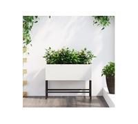 Cultivateur de Jardin surélevé 60x26x45 cm Acier Blanc