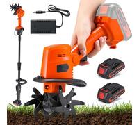 Cultivateur de Sol Portable 21 V Mini sans Fil 235 TR/Min avec 4 Rangées Dents Rotavateur Électrique Jardin Chargeur Batteries 2 X 1 5 Ah Largeur Travail 10 Cm Profondeur