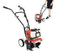 Cultivateur D'Essence De Jardin De 52cc,Moteur De Cultivateur Rotatif De Cultivateur De Sol De Pelouse De 2 Temps,Largeur De Travail 35cm,Profondeur 3-10cm,pour La Culture,Le Tranchage