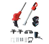Cultivateur électrique à Affichage numérique, poignée Ergonomique légère, 2 motoculteurs de Jardin à Piles pour Le Jardinage Domestique, matériau ABS, Batterie 21 V 4000 mAh