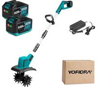 Cultivateur électrique, moteur brushless, design ergonomique, set de batteries 2x928VF