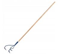 Cultivateur KADAX en métal avec manche en bois, 3 dents, 16 x 170 cm