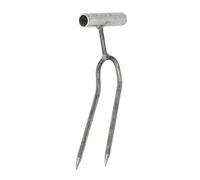 Cultivateur manuel en fer résistant à 2 dents pour faciliter le desserrage du sol et le désherbage Outil de jardin Râteaux de jardin 270 mm