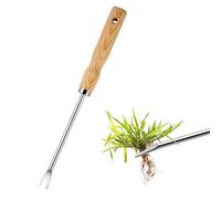 Cultivateur manuel en métal avec poignée en bois, fourche manuelle, outil à main pour pelleteuse de mauvaises herbes (Style A - 1 pointue)