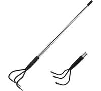 Cultivateur manuel robuste en acier carbone - Longueur 145cm réglable - 3 dents pour jardinage et ameublissement du sol - JACK DANIELS