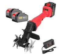Cultivateur Portable sans Fil, Mini Motobineuse sans Fil avec Batteries, Largeur De Labour De 12,8 Cm, Profondeur De 10,3 Cm, Rotavator De Jardin électrique, pour Le Desserrage du Sol, Le D 2 Battery