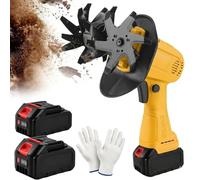 Cultivateur portatif sans Fil avec 2 Batteries, rotavateur de Jardin électrique léger, Largeur de Travail de 12,8 cm et Profondeur de 10,3 cm pour la Culture du Sol de la pelouse