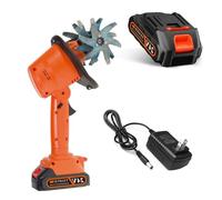 Cultivateur sans Fil, rotavateur de Jardin électrique, 235 TR/Min avec 4 rangées de Dents 1 Chargeur de Batteries, Profondeur de labourage de 10 cm et Largeur de Travail de 10 cm pour Le Jardinage