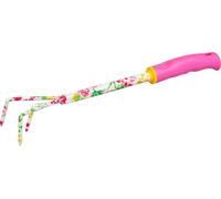 Cultivateur Strend Pro, jardin, 3 dents, imprimé fleurs, rose, 41x6 cm, Ladies Line