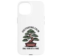 Cultivating Calm One Trim at A Time Bonsaï Coque pour iPhone 15