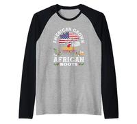 Cultivé à l'Amérique avec des Racines africaines Mois de l'histoire Manche Raglan