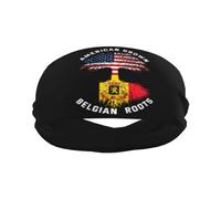 Cultivé Aux États-Unis avec des Racines Belges Drapeau De La Belgique Unisexe Bandeaux Élastique Bandeau De Sport Doux Bandeaux De Sport pour Running Football Yoga Entraînement