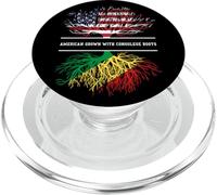 Cultivé avec des Racines congolaises - Drapeau Congo-Brazzaville PopSockets PopGrip pour MagSafe