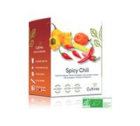 Cultivea Kit Prêt à Pousser Piment - Graines 100% biologiques - Jardinez et dégustez - Idée Cadeau (Piment de Cayenne, Piment Fort Barak, Piment