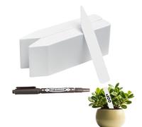 CULTIVEA® Lot de 100 Étiquettes Jardin Potager + Marqueur - Étiquettes Plantes Extérieur en Plastique Blanc 10x2cm | Waterproof, Réutilisables et Faciles à Écrire pour Semis & Fleurs