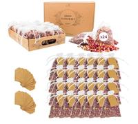 Cultivea® Plateau de 24 sachets de Fleurs séchées Naturelles - Roses - Fleurs pour Mariage, Anniversaire, fête - Décoration Mariage - Confettis - Bougies et Résines - Pétales de Roses séchées