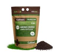 CULTIVERS Engrais Gazon Écologique 5 kg (jusqu’à 250 m²) | Fertilisant granulé d’origine végétale à libération lente, NPK 8-1-5, 74% de matière organique et acides humiques