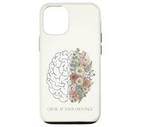 Cultivez à Votre Propre Rythme botanique Floral Cerveau santé mentale Coque pour iPhone 12/12 Pro