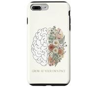 Cultivez à Votre Propre Rythme botanique Floral Cerveau santé mentale Coque pour iPhone 7 Plus/8 Plus