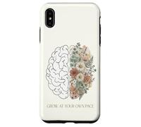 Cultivez à Votre Propre Rythme botanique Floral Cerveau santé mentale Coque pour iPhone XS Max