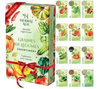 Cultivez Votre Propre Potager-12 Variétés De Graines De Légumes,5100 Graines Prêtes A Etre Cultivées-Kit De Plantation De Légumes