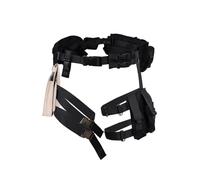 cultofmoon Leon Ceinture de cosplay Sac d'armes Leon Scott Kennedy Accessoires de costume en cuir Ceinture de police guerrier, Noir , M