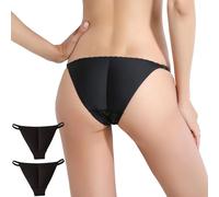 CuLtp 2pcs String Pantalons pour Femme, Push Up pour Culotte Fesse Invisible Panty, Culotte RembourréE sans Couture, Fausse Fesse Femme, Gaine Ventre Plat Femme Invisible